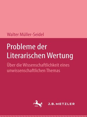 cover image of Probleme der Literarischen Wertung